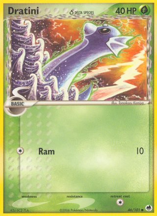 Dratini d 46/101 Common Pokemon Card (EX Dragon Frontier)