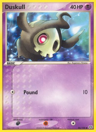 Duskull 46/106 Common Pokemon Card (EX Emerald)