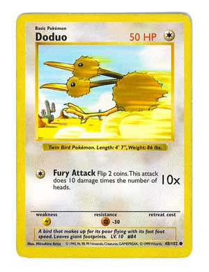 Doduo 48/102 Common Pokemon Card (Base Set)