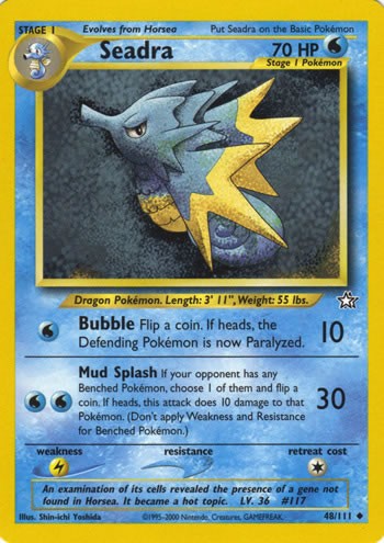 Seadra 48/111 Uncommon Pokemon Card (Neo Genesis)