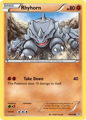 Rhyhorn 49/83 Common Pokemon Card (Generations)