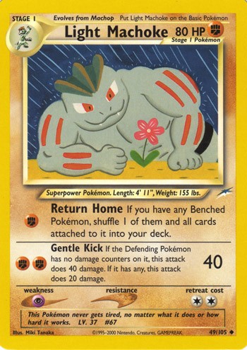 Light Machoke 49/105 Neo Destiny Uncommon Pokemon Card (Neo Destiny)
