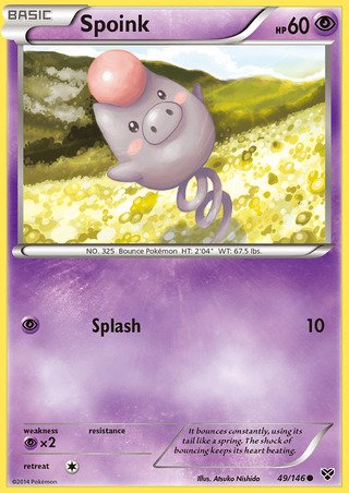 Spoink 49/146 Common Pokemon Card (XY Base Set)