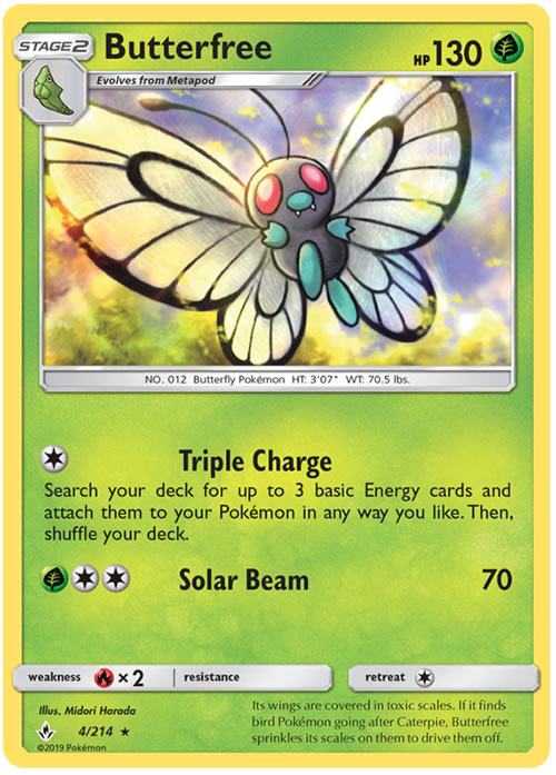 Butterfree 4/214 Rare Pokemon Card (Unbroken Bonds)