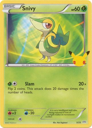 Snivy 5/25 Non-Holo Pokemon Card (McDonalds Collection 2021)
