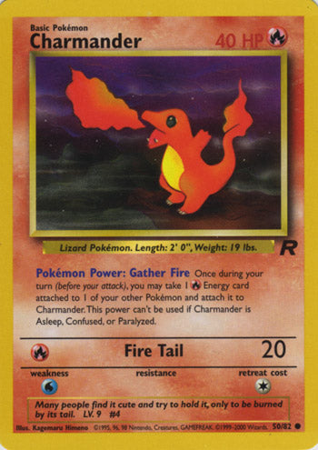 Charmander 50/82 Common Pokemon Card (Team Rocket)