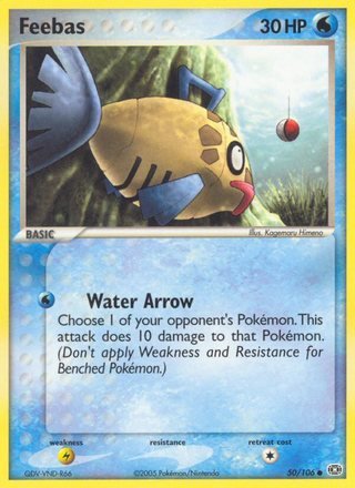 Feebas 50/106 Common Pokemon Card (EX Emerald)