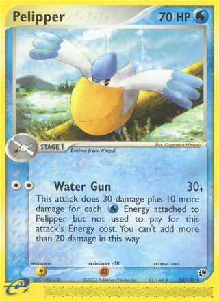 Pelipper 50/100 Uncommon Pokemon Card (EX Sandstorm)