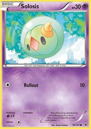 Solosis 50/101 Common Pokemon Card (Noble Victories)