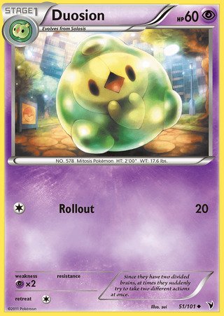 Duosion 51/101 Uncommon Pokemon Card (Noble Victories)