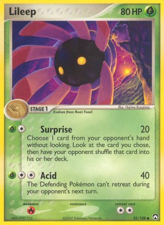 Lileep 52/108 Common Pokemon Card (EX Power Keepers)