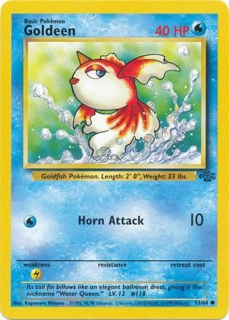 Goldeen 53/64 Common Pokemon Card (Jungle Set)