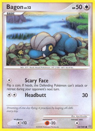 Bagon 53/100 Common Pokemon Card (Stormfront)