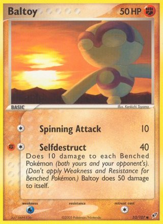 Baltoy 53/107 Common Pokemon Card (EX Deoxys)