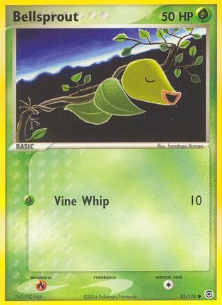 Bellsprout 53/112 Common Pokemon Card (EX FireRed & LeafGreen)