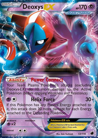 Deoxys EX 53/116 Rare Holo Pokemon Card (Plasma Freeze)