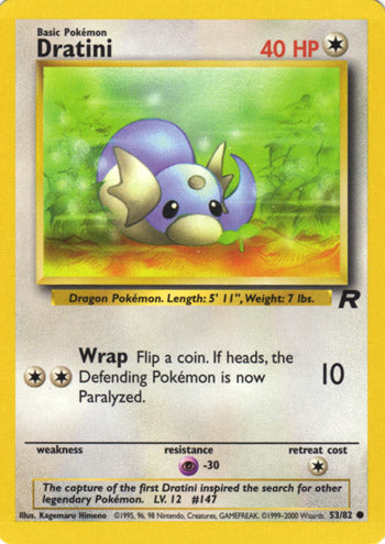 Dratini 53/82 Common Pokemon Card (Team Rocket)