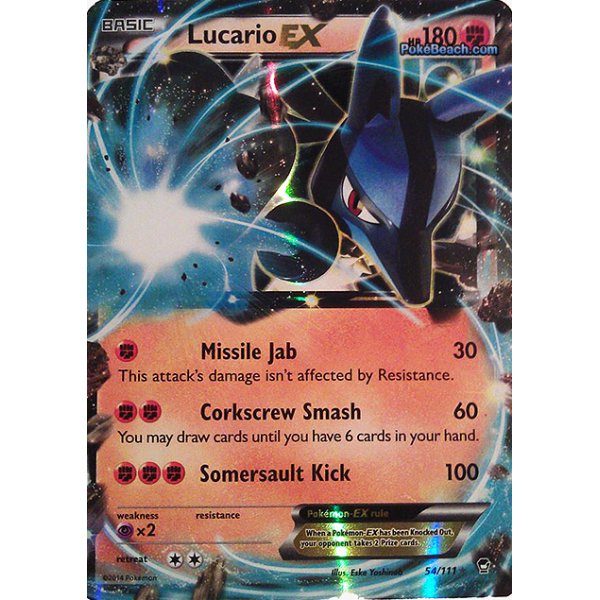 Lucario EX 54/111 Pokemon Card (XY Furious Fists)