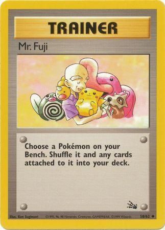 Mr. Fuji 58/62 Uncommon Pokemon Card (Fossil Set)