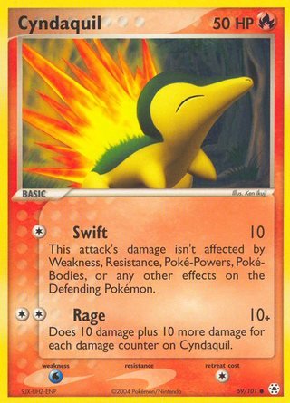 Cyndaquil 59/101 Common Pokemon Card (EX Hidden Legends)
