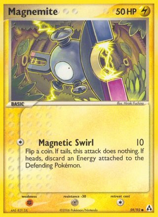 Magnemite 59/92 Common Pokemon Card (EX Legend Maker)
