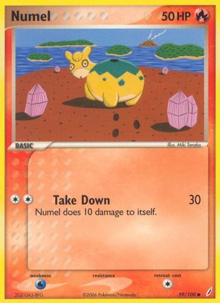 Numel 59/100 Common Pokemon Card (EX Crystal Guardians)