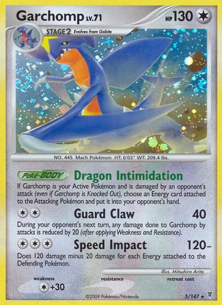 Garchomp 5/147 Rare Holo Pokemon Card (Supreme Victors)