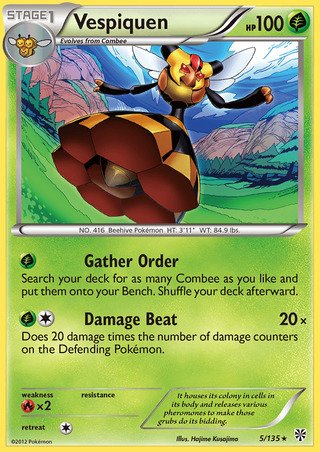 Vespiquen 5/135 Rare Pokemon Card (Plasma Storm)