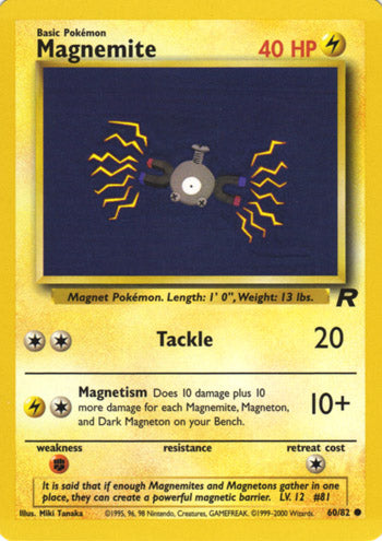 Magnemite 60/82 Common Pokemon Card (Team Rocket)