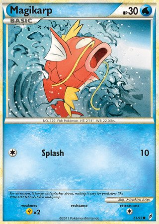 Magikarp 61/95 Common Reverse Holo Pokemon Card (Call of Legends)