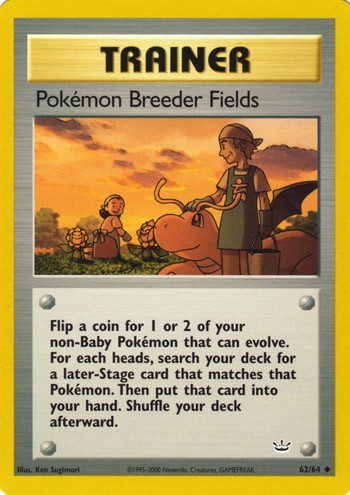 Pokemon Breeder Fields 62/64 Neo Revelation Uncommon