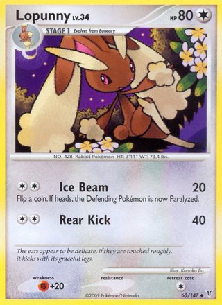 Lopunny 63/147 Uncommon Pokemon Card (Supreme Victors)
