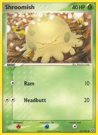 Shroomish 63/106 Common Pokemon Card (EX Emerald)