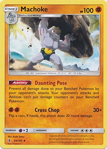 Machoke 64/145 Uncommon Pokemon Card (SM Guardians Rising)