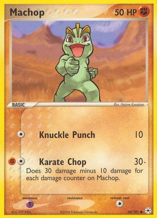 Machop 64/101 Common Pokemon Card (EX Hidden Legends)