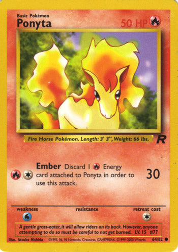 Ponyta 64/82 Common Pokemon Card (Team Rocket)