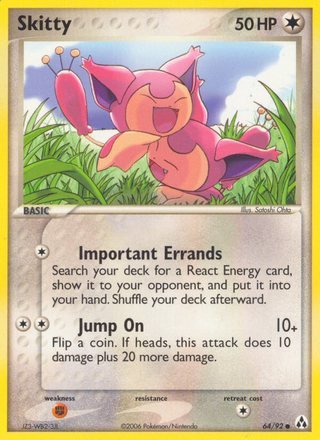 Skitty 64/92 Common Pokemon Card (EX Legend Maker)