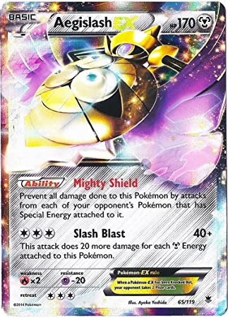 Aegislash EX 65/119 Ultra Rare Pokemon Card (XY Phantom Forces)