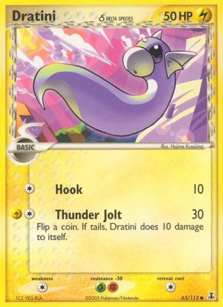 Dratini d 65/113 Common Pokemon Card (EX Delta Species)