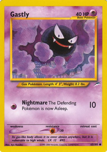 Gastly 65/105 Neo Destiny Common Pokemon Card (Neo Destiny)
