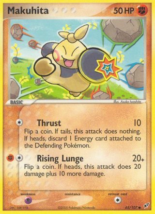 Makuhita 65/107 Common Pokemon Card (EX Deoxys)