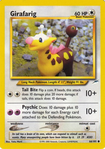 Girafarig 66/105 Neo Destiny Common Pokemon Card (Neo Destiny)