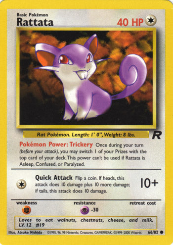 Rattata 66/82 Common Pokemon Card (Team Rocket)