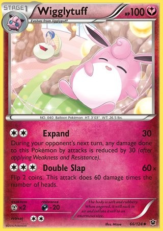 Wigglytuff 66/124 Uncommon Pokemon Card (XY Fates Collide)