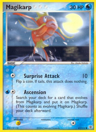 Magikarp 67/112 Common Pokemon Card (EX FireRed & LeafGreen)