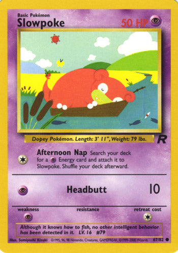 Slowpoke 67/82 Common Pokemon Card (Team Rocket)