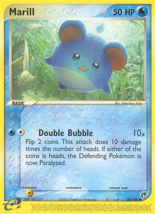 Marill 68/100 Common Pokemon Card (EX Sandstorm)