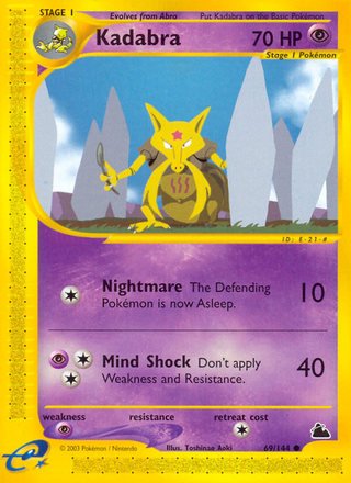 Kadabra 69/144 Common Pokemon Card (Skyridge)