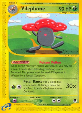Vileplume 69/165 Rare Pokemon Card (Expedition Base Set)