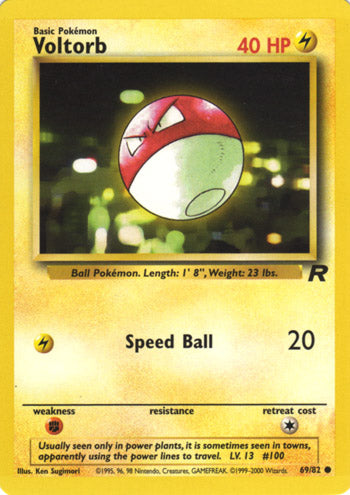 Voltorb 69/82 Common Pokemon Card (Team Rocket)